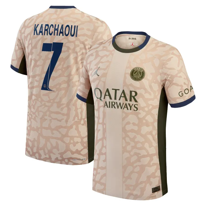 psg-jordan-fourth-dri-fit-adv-match-shirt-2324-with-karchaoui-7-printing-201184675-karchaoui-7 Collection | Paris Saint-Germain Kits