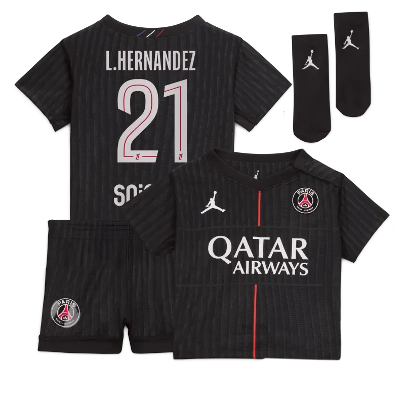 psg-jordan-fourth-stadium-kit-2025-26-infants-with-l-hernandez-21-printing-203607174-21 Collection | Paris Saint-Germain Kits