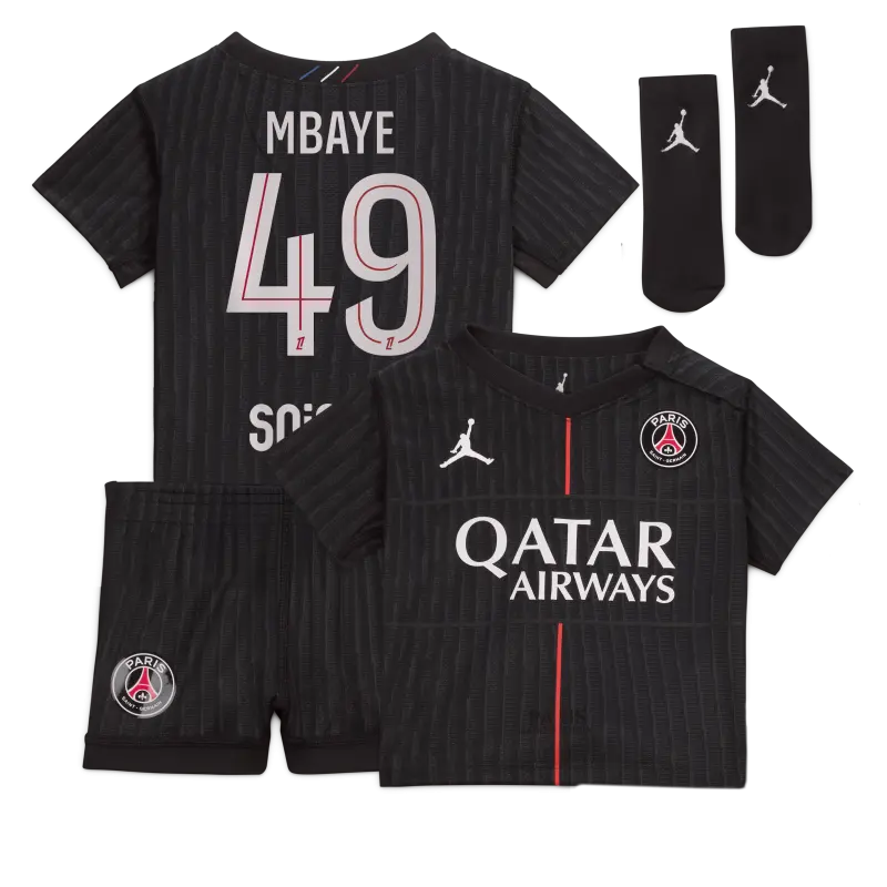 psg-jordan-fourth-stadium-kit-2025-26-infants-with-mbaye-49-printing-203607120-49 Collection | Paris Saint-Germain Kits