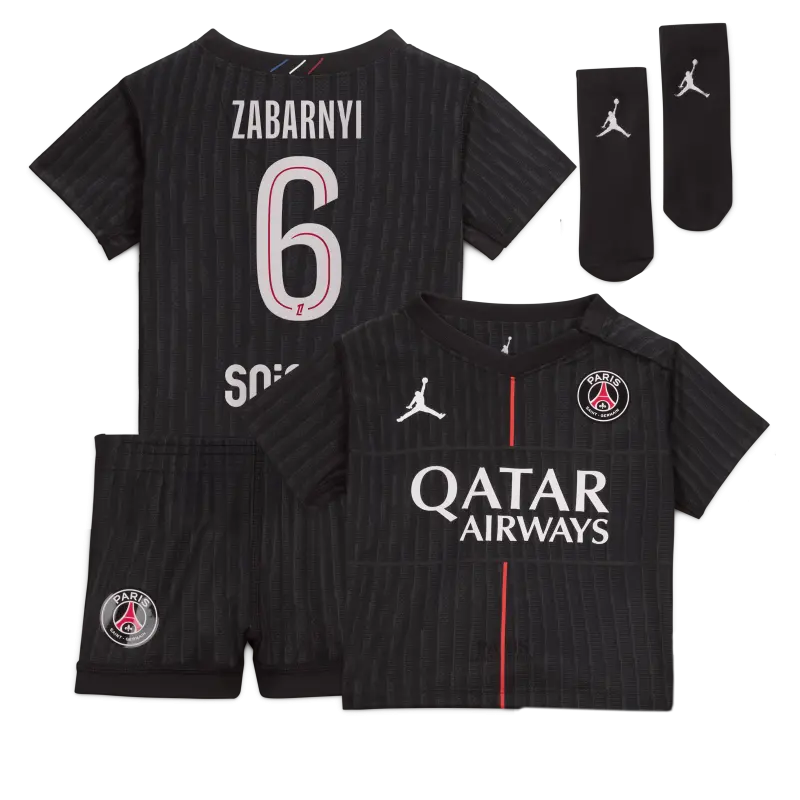 psg-jordan-fourth-stadium-kit-2025-26-infants-with-zabarnyi-6-printing-203607204-06 Collection | Paris Saint-Germain Kits