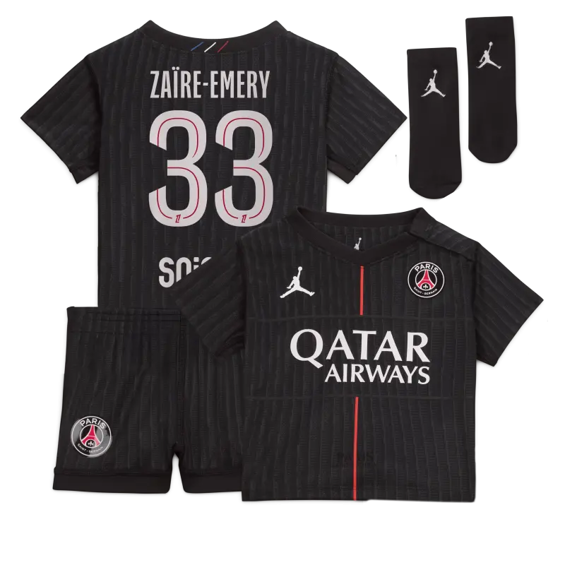 psg-jordan-fourth-stadium-kit-2025-26-infants-with-zare-emery-33-printing-203607150-33 Collection | Paris Saint-Germain Kits