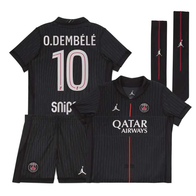 psg-jordan-fourth-stadium-kit-2025-26-little-kids-with-o-dembl-10-printing-203607222-10 Collection | Paris Saint-Germain Kits