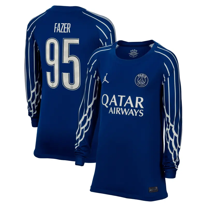 psg-jordan-fourth-stadium-shirt-2024-25-long-sleeve-kids-with-fazer-95-printing-202709553-95 Collection | Paris Saint-Germain Kits
