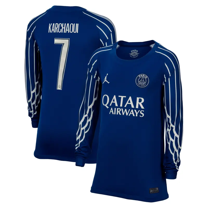 psg-jordan-fourth-stadium-shirt-2024-25-long-sleeve-kids-with-karchaoui-7-printi-202709602-karchaoui-7 Collection | Paris Saint-Germain Kits