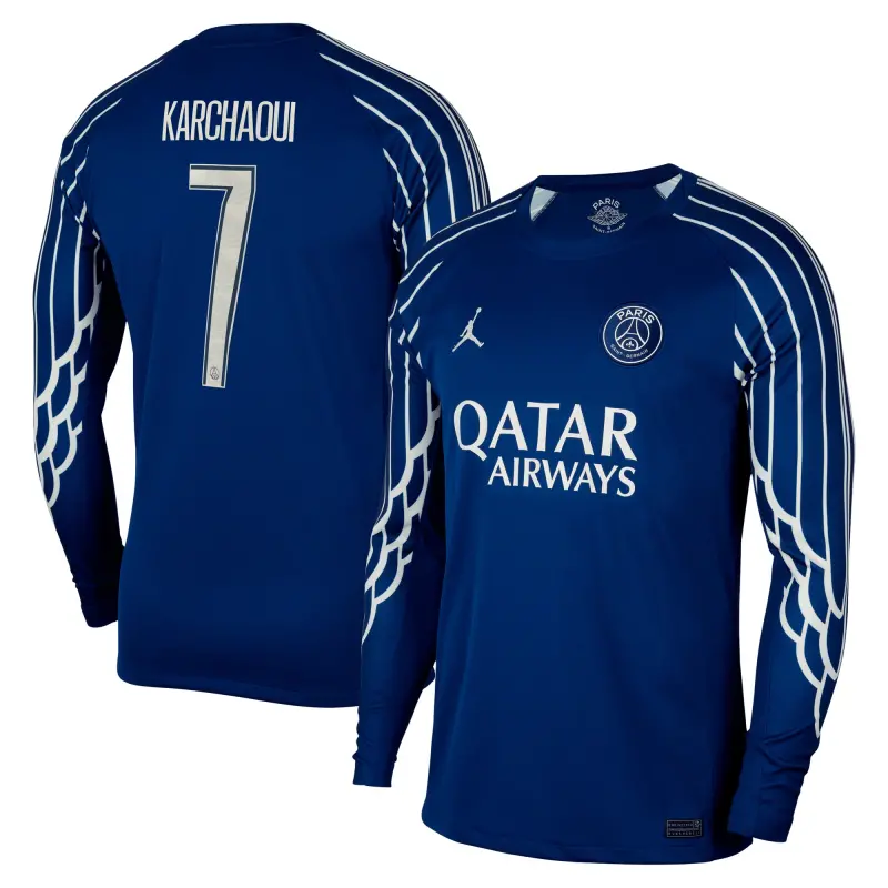 psg-jordan-fourth-stadium-shirt-2024-25-long-sleeve-with-karchaoui-7-printing-202709617-karchaoui-7 Collection | Paris Saint-Germain Kits
