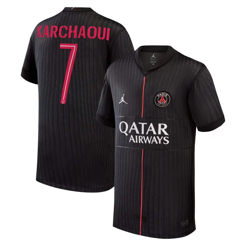 psg-jordan-fourth-stadium-shirt-2025-26-kids-with-karchaoui-7-printing-203607404-07 Collection | Paris Saint-Germain Kits