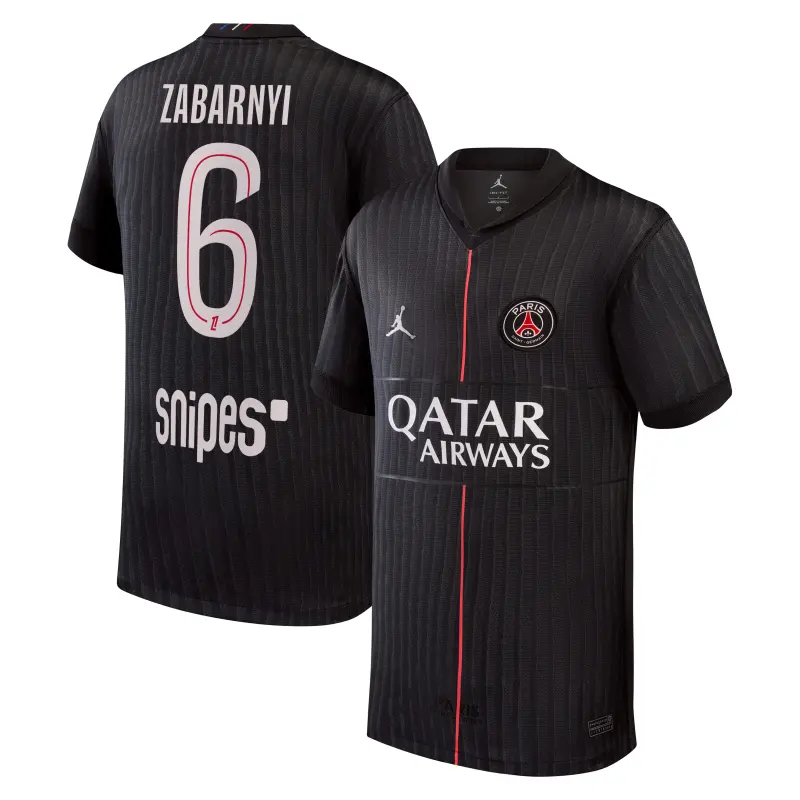 psg-jordan-fourth-stadium-shirt-2025-26-kids-with-zabarnyi-6-printing-203607182-06 Collection | Paris Saint-Germain Kits