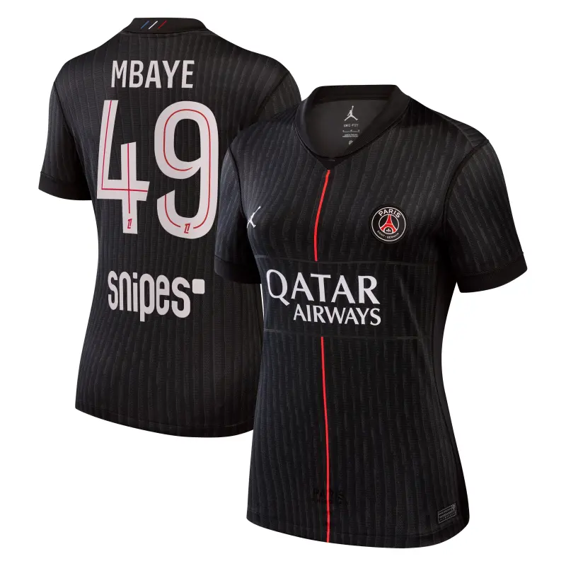 psg-jordan-fourth-stadium-shirt-2025-26-womens-with-mbaye-49-printing-203607161-49 Collection | Paris Saint-Germain Kits