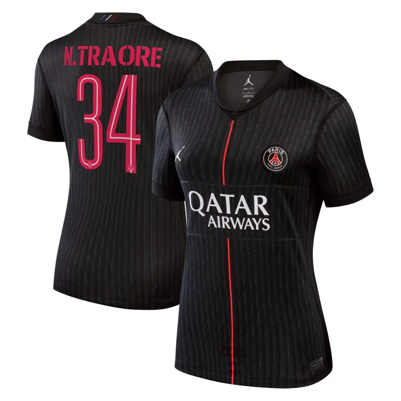 psg-jordan-fourth-stadium-shirt-2025-26-womens-with-n-traore-34-printing-203607342-34 Collection | Paris Saint-Germain Kits