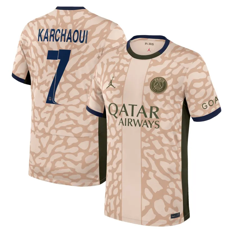 psg-jordan-fourth-stadium-shirt-2324-with-karchaoui-7-printing-201184717-karchaoui-7 Collection | Paris Saint-Germain Kits
