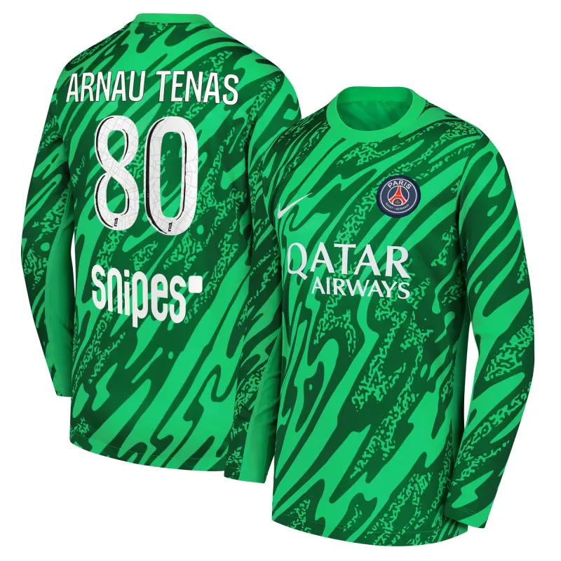 psg-nike-goalkeeper-stadium-shirt-2024-25-kids-with-arnau-tenas-80-printing-201613861-80 Collection | Paris Saint-Germain Kits