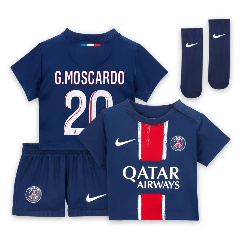 psg-nike-home-mini-kit-2024-25-infants-with-g-moscardo-20-printing-202075062-20 Collection | Paris Saint-Germain Kits