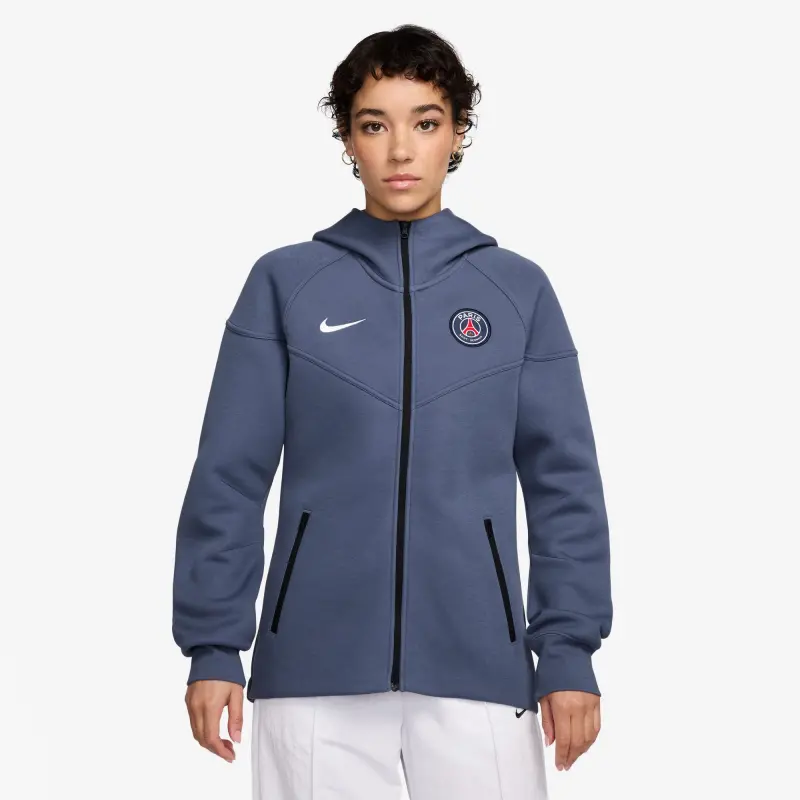 psg-nike-tech-fleece-full-zip-hoodie-diffused-blue-womens-202333136 Collection | Paris Saint-Germain Kits